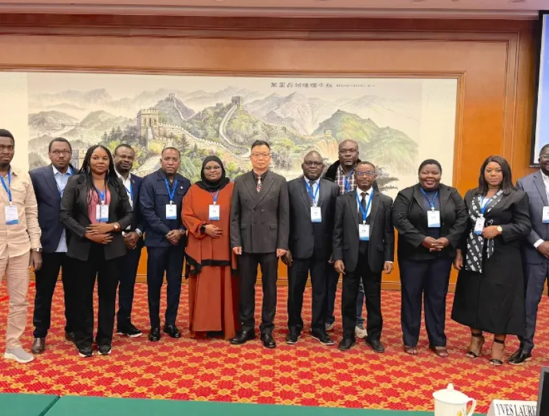 Vue des journalistes prenant part au séminaire à Beijing, en Chine.