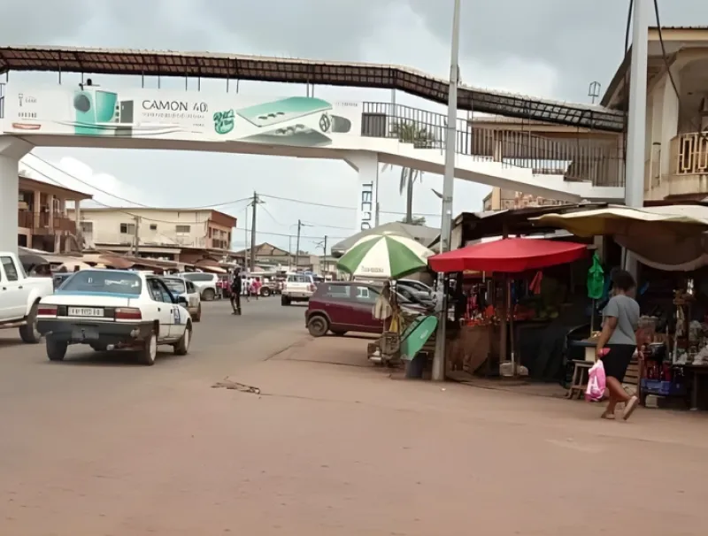 Marché du grand village à port-gentil