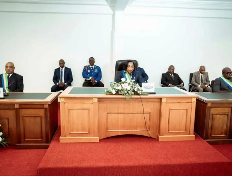 Les présidents du Sénat, Huguette Nyana Ekoume-Awori...,