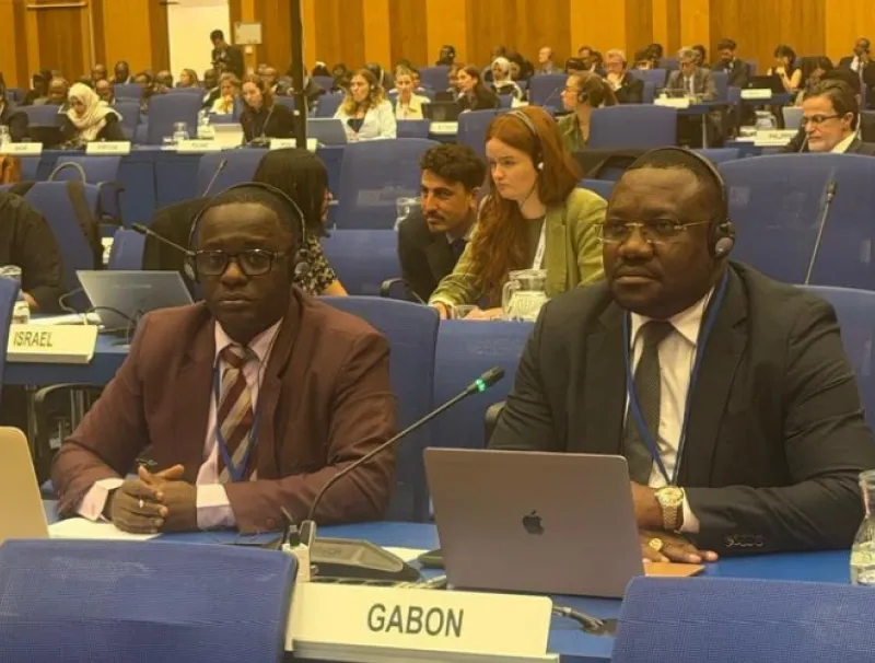 Séraphin Ondoumba et Sylvère Wilfreed Nzamba, délégation gabonaise à Vienne, en Autriche.