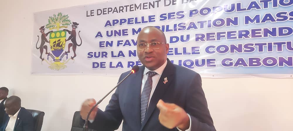 L’orateur lors de son allocution 