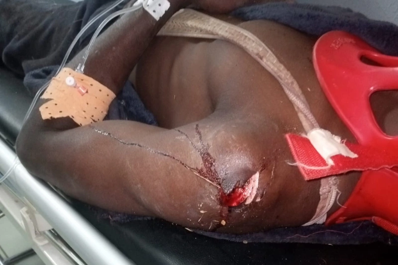 Marcel Madjou Mbani à son arrivée en soins intensifs.