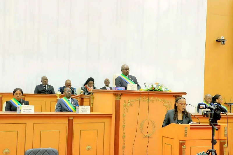 Michel Régis Onanga Ndiaye, président de l'Assemblée nationale