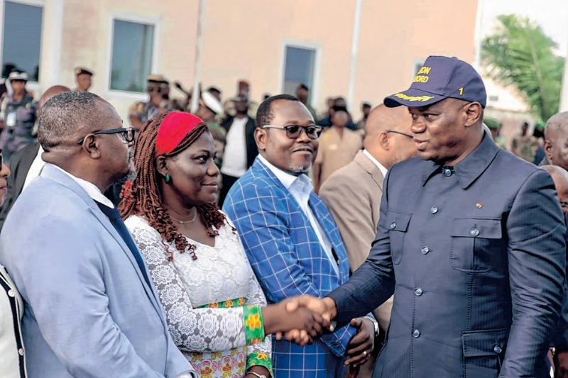 Brice Clotaire Oligui Nguema, président du Gabon en visite à Port-gentil