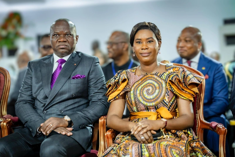 Brice Clotaire Oligui Nguema, président du Gabon et Zita Oligui Nguema, première dame du Gabon