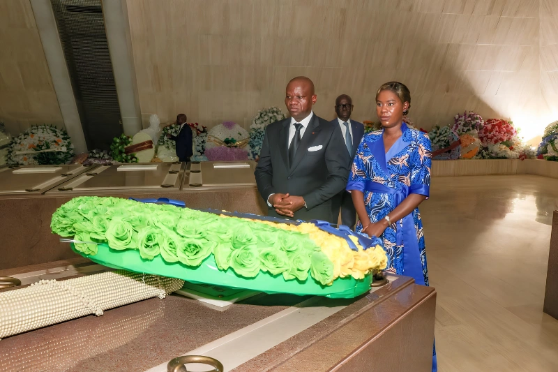 Brice Clotaire Oligui Nguema, président du Gabon et Zita Oligui Nguema, première dame du Gabon