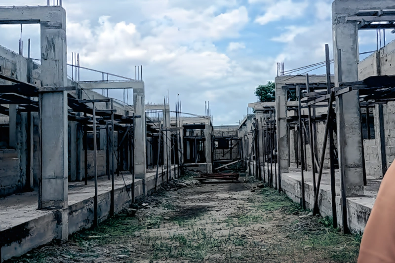 Un pan du chantier dont l’avancée est compromise