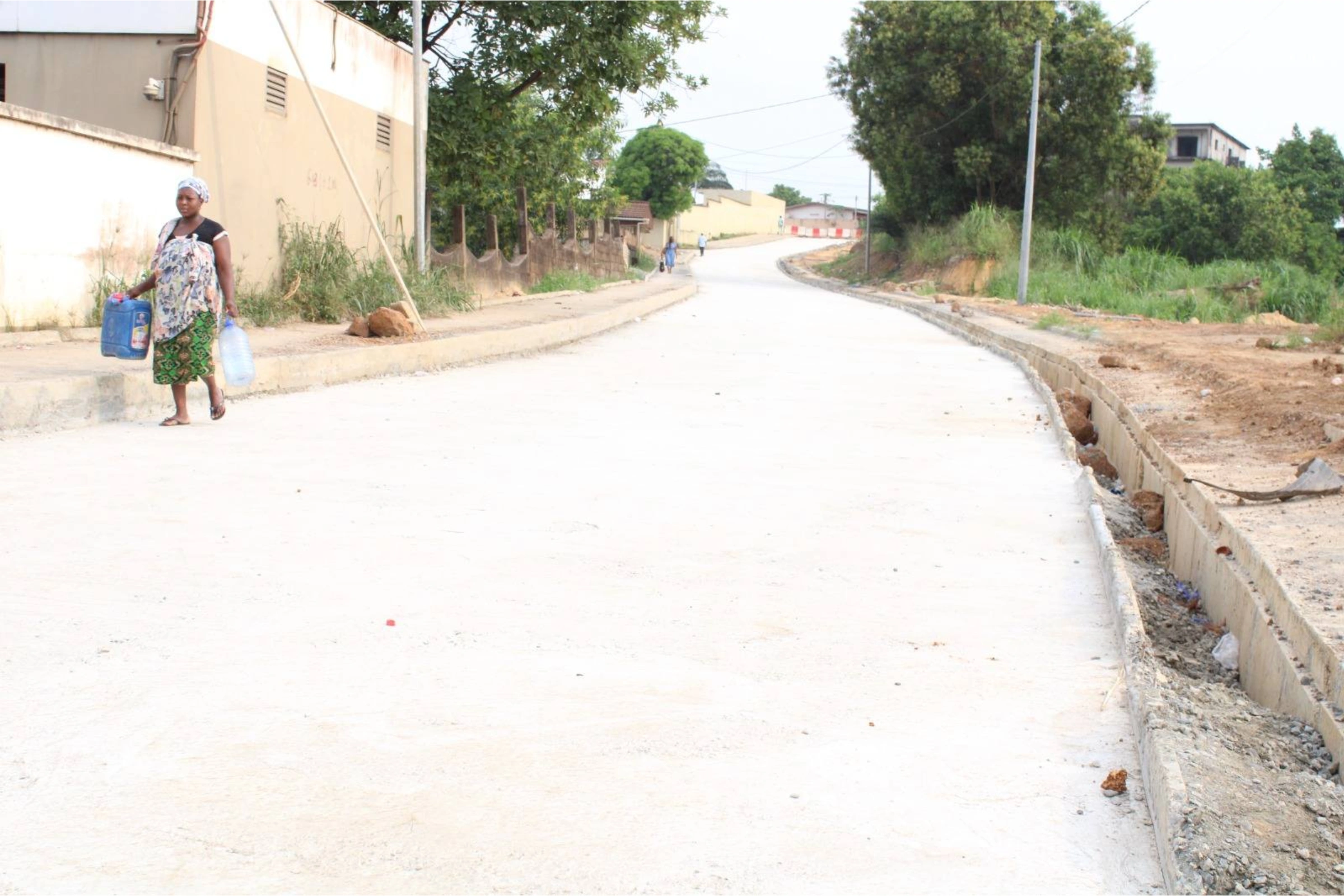 Route en béton non armé goujonné, réalisée par l'entreprise CITP. © DR