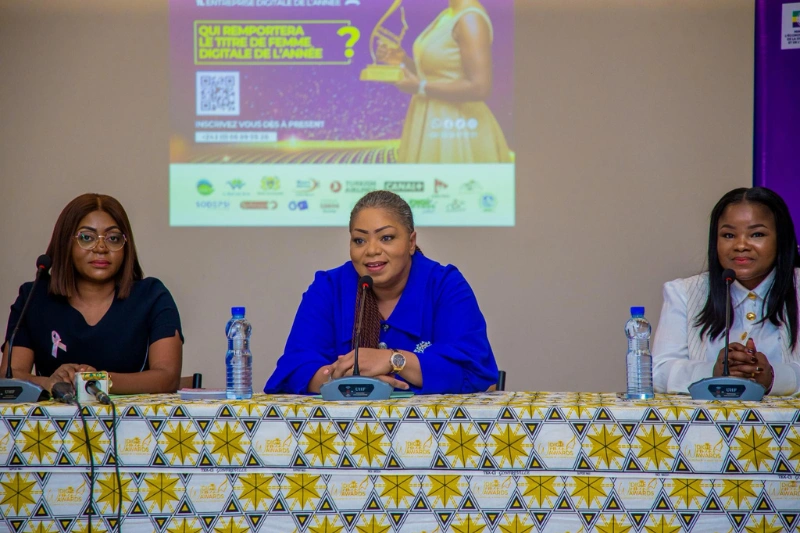 Les officiels des "Digie Women awards", lors de la conférence de presse.