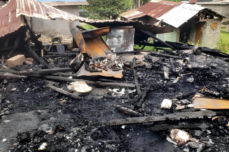 Incendie à Lambaréné