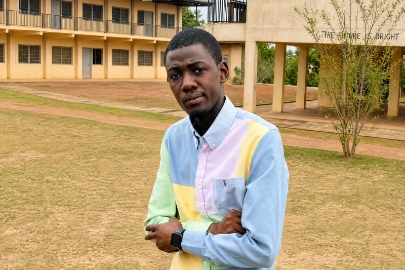 Junior Emmanuel Loussou, élève en classe de terminale