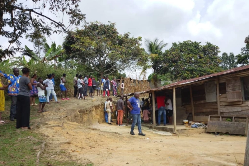 Maison de la victime d'une fusillade à oyem