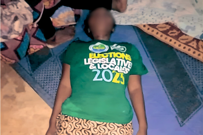 La regrettée Alicia Elisse Mbori Mbandi peu de temps après avoir rendu l’âme.