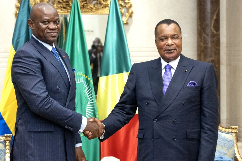 Brice Clotaire Oligui Nguema, président du Gabon et Denis SASSOU NGUESSO, président du Congo président 