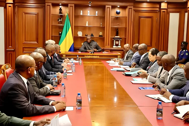 Brice Clotaire Oligui Nguema, président du Gabon rencontre les acteurs du secteur pétrolier