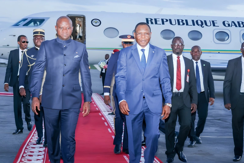 Brice Clotaire Oligui Nguema, président du Gabon à son arrivée à N’Djaména