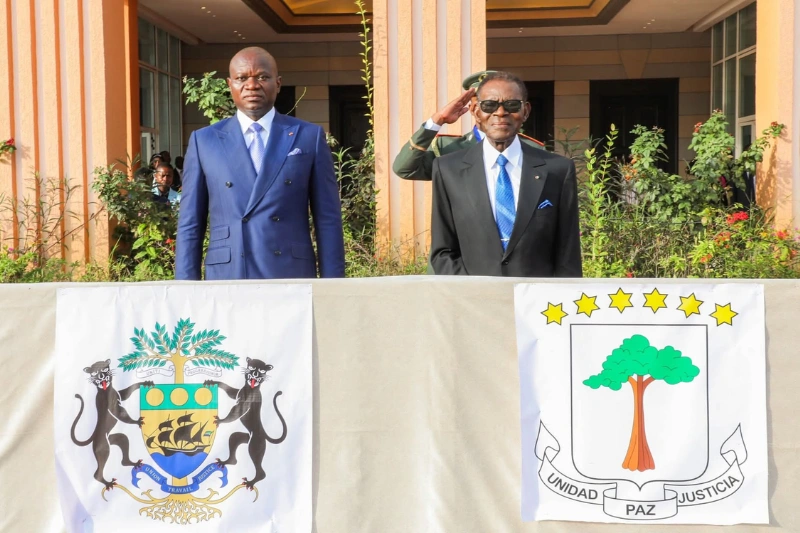 Oligui Nguema et Obiang Nguema Mbasogo. ©DR