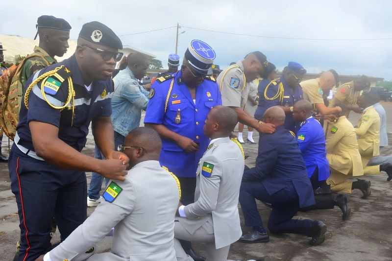 Oyem : port des galons pour 97 agents des FDS