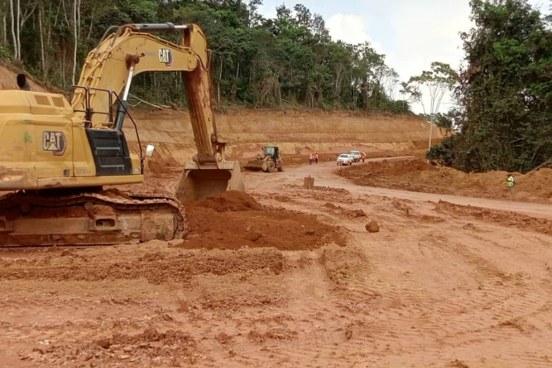 Travaux de la route Lébamba-Mbigou-Malinga