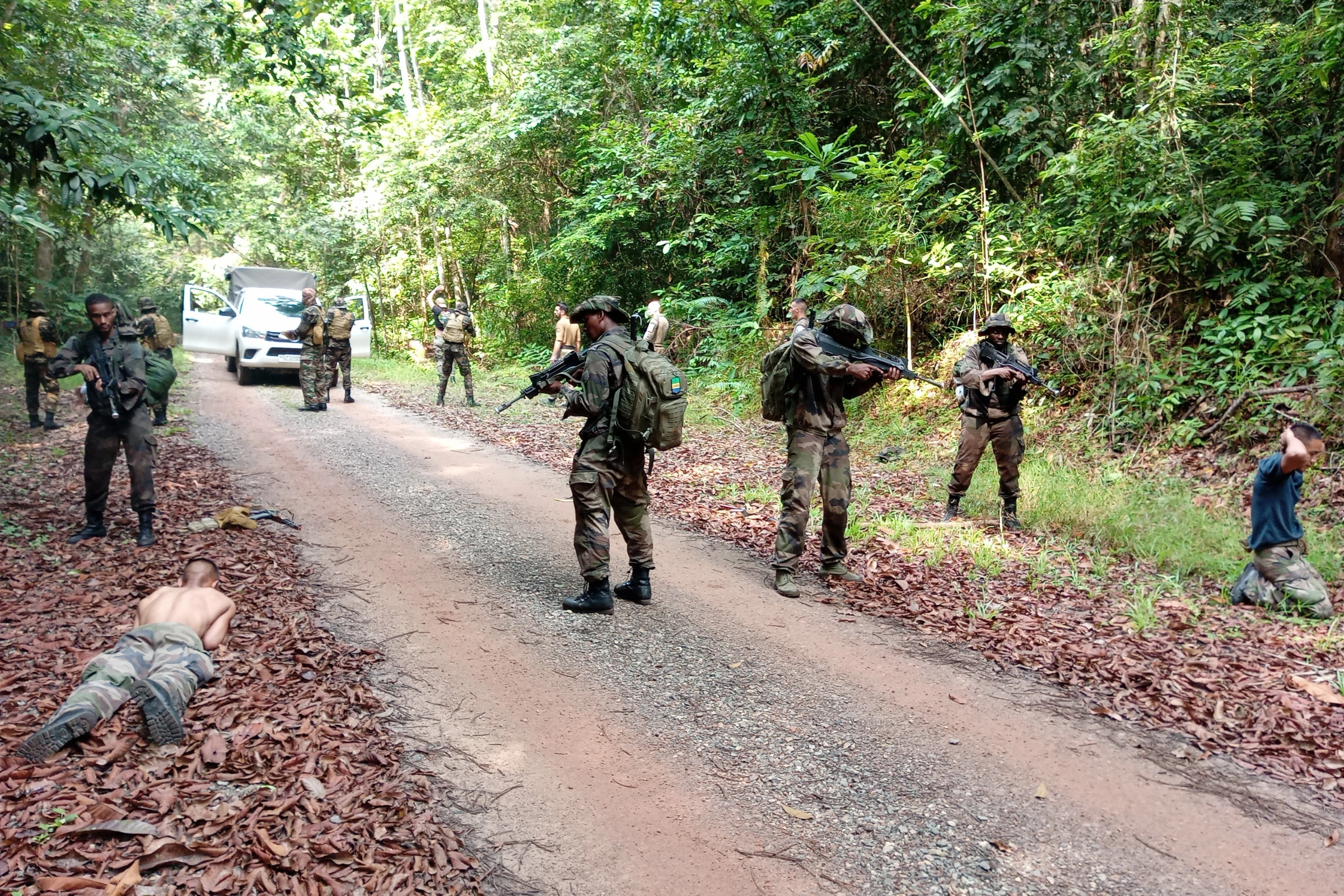 Simulation d'embuscade militaire. © CNB