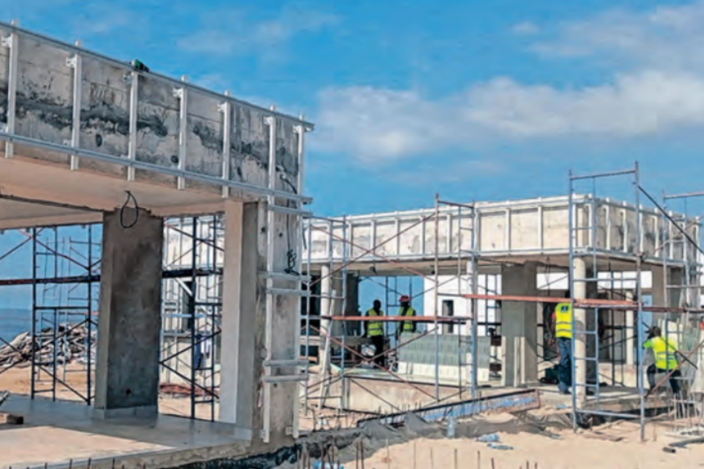 Une vue du chantier du monument Georges-Damas-Aleka.