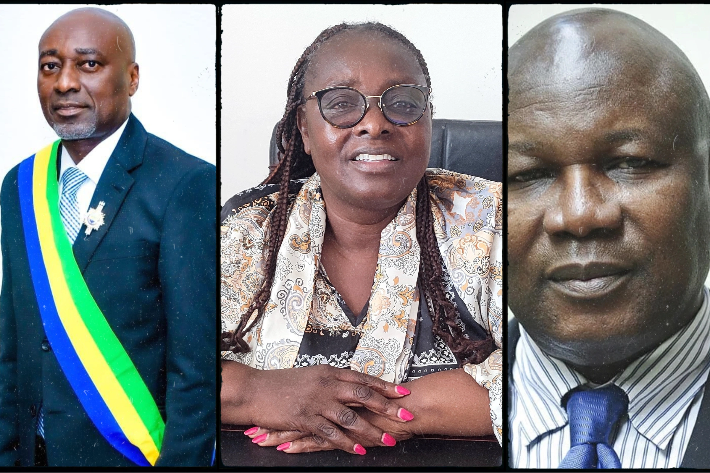 De gauche à droite : Marcel Libama, Aminata Ondo et Pierre-Claver Maganga Moussavou © DR