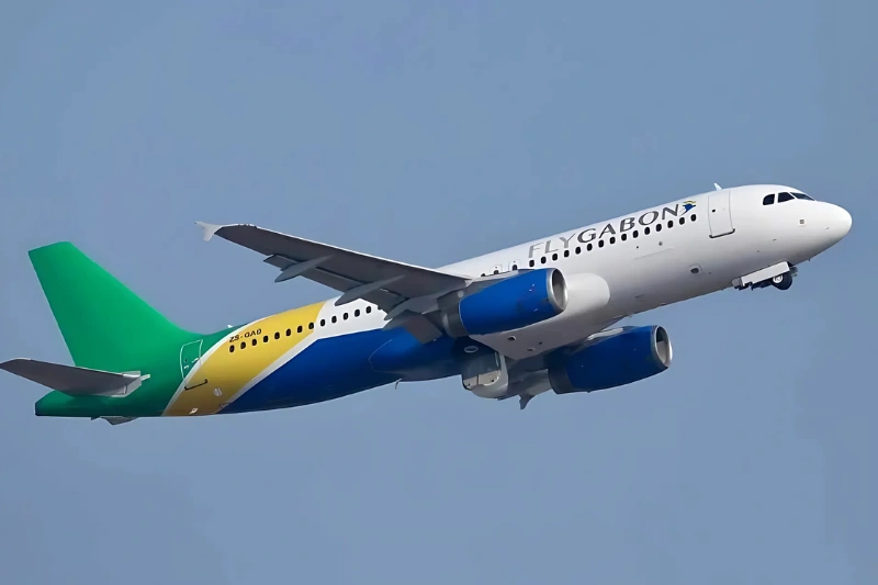 Une vue de l’Airbus de FlyGabon. © DR
