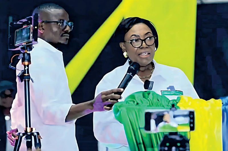La présidente de l’UN, Paulette Missambo, a réitéré la loyauté de son parti au président Brice Clotaire Oligui Nguema. © DR 