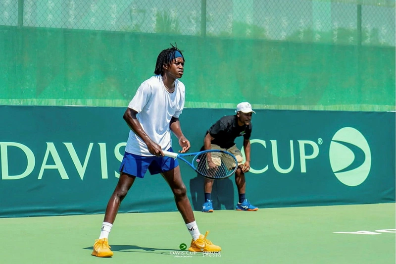 Christopher Koumba a été la petite lumière dans le noir total des tennismen gabonais. © DR