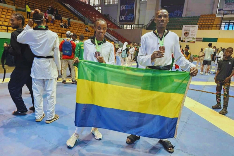 Nos deux représentants lors de la compétition de Bamako. © DR