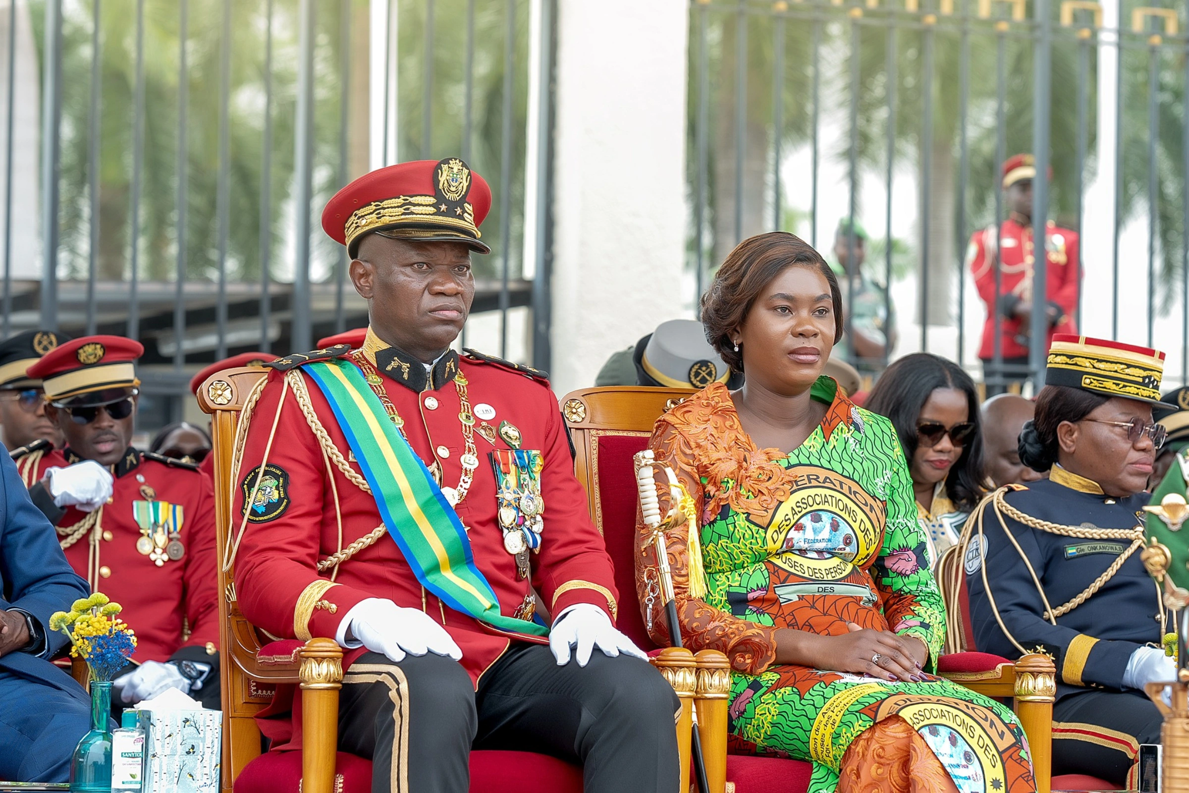 le général Brice Clotaire Oligui Nguema et, à son épouse Zita. © DR 