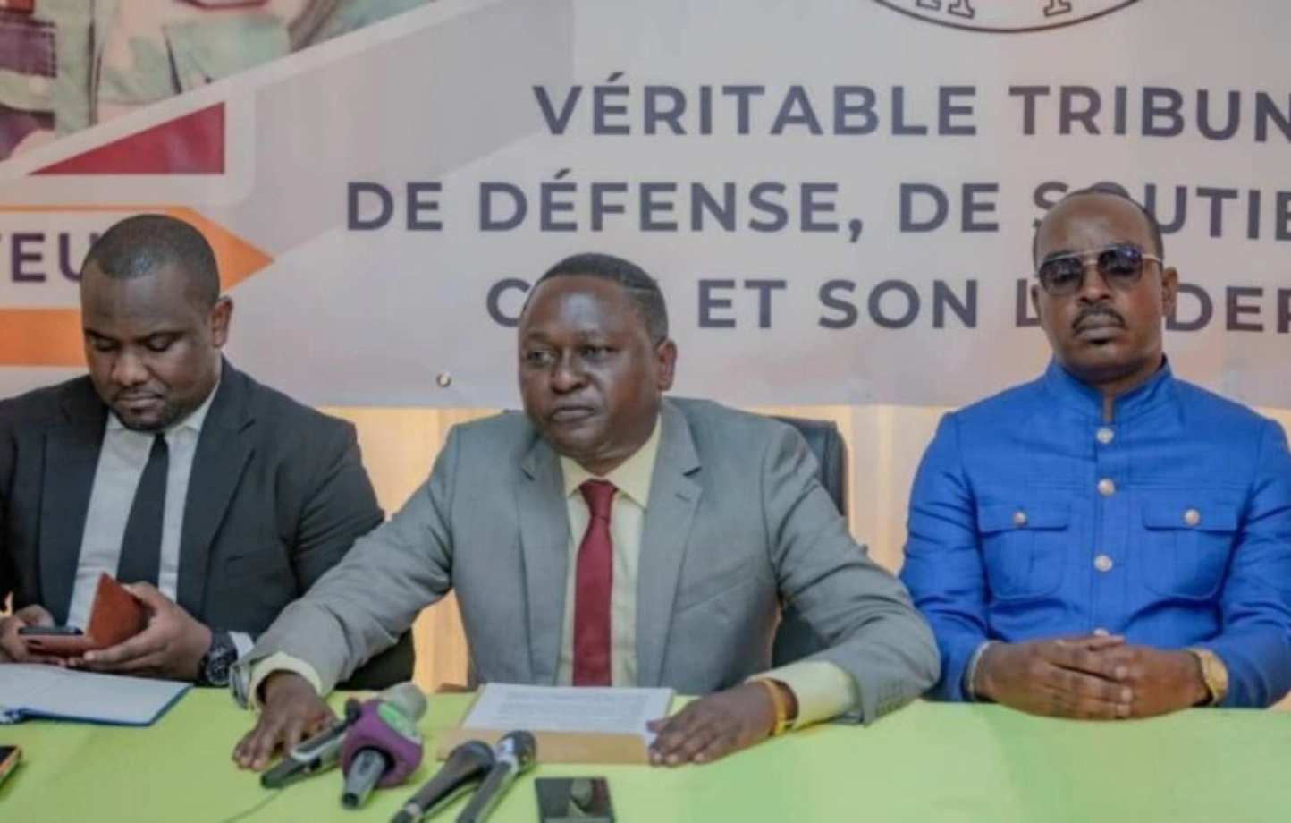 Point de presse des anciens membres du PDG Mulundu © DR