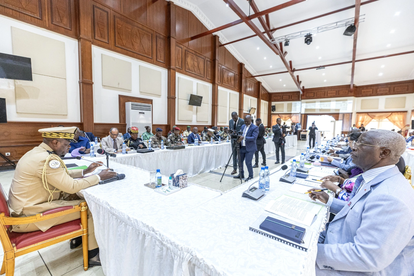 éminaire gouvernemental avec le Comite de transition et de la Restauration des institutions (Ctri) en présence du président de la Transition, Brice Clotaire Oligui Nguema 15 Octobre 2024 a Owendo (sud de Libreville).