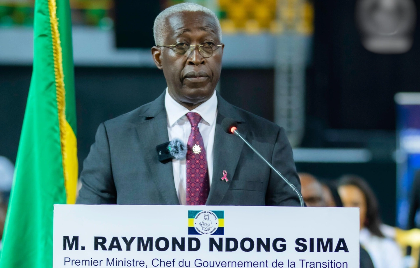 Le Premier ministre Raymand Ndong SIma, Cérémonie du colloque de la fonction publique. 14 octobre 2024 © DR