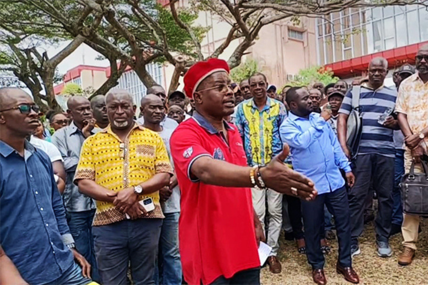 Geoffrey Madouta président du Syndicat libre des agents de la mairie de Libreville (Sylaml) © DR