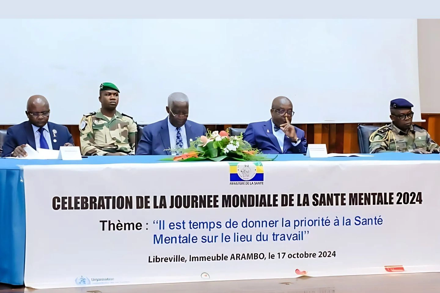 Une vue des officiels hier à Arambo lors de la célébration en différé de la journée mondiale de la santé mentale. © DR