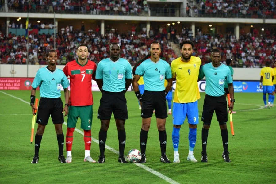  les Lions de l'Atlas ( equipe marocaine ) vs les panthères ( equipe du gabonaise ). © DR 