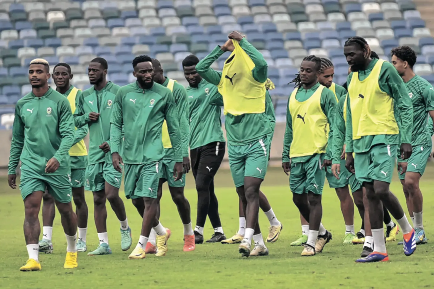 L’ultime séance d’entraînement des Panthères Lundi 14 octobre 2024 à Durban © DR