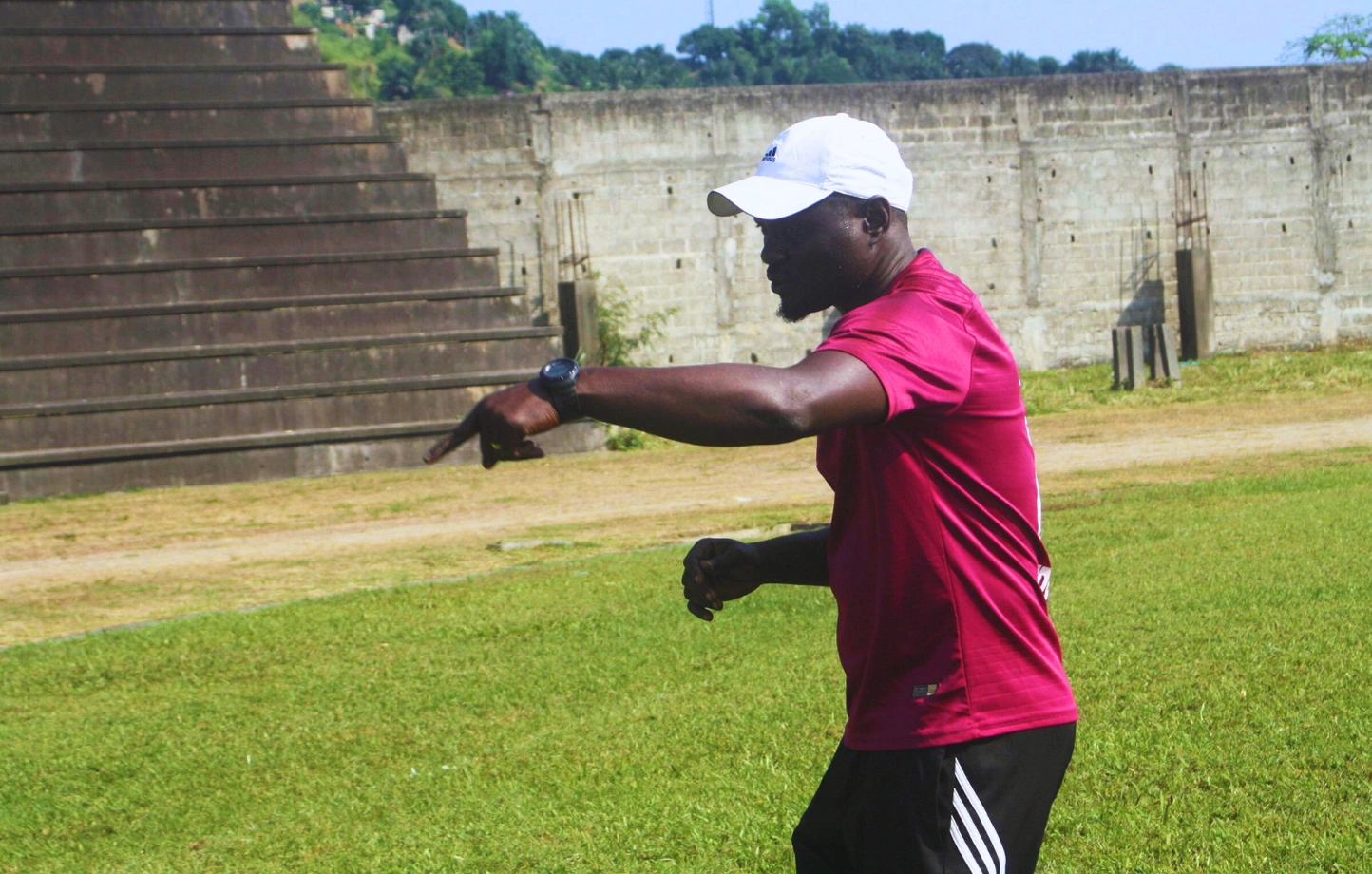 Coach Ndoumou de l'As Pélican en 2019 © DR