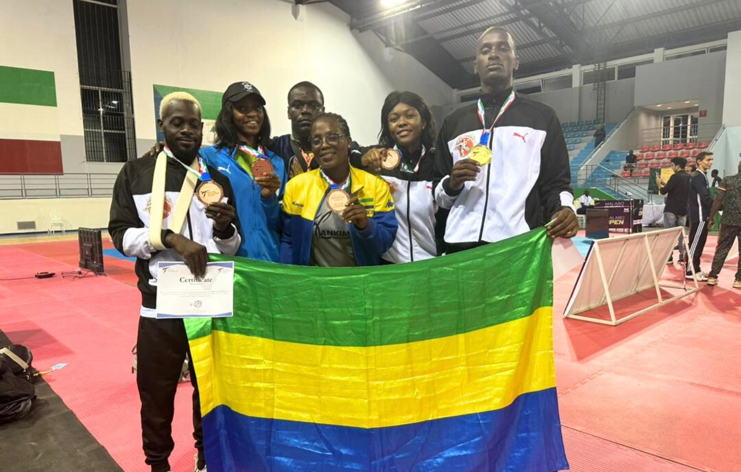 Les médaillés gabonais Open de Malabo © DR