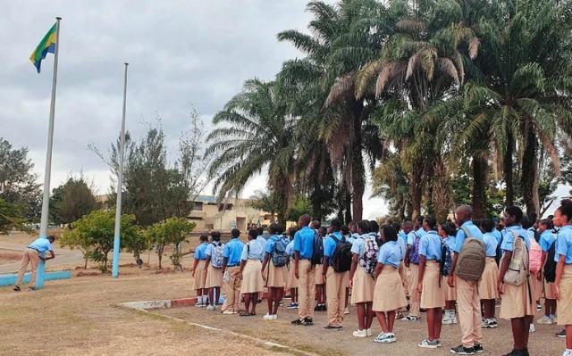 Des élèves du Lycée technique national Omar Bongo (LTNOB). © DR