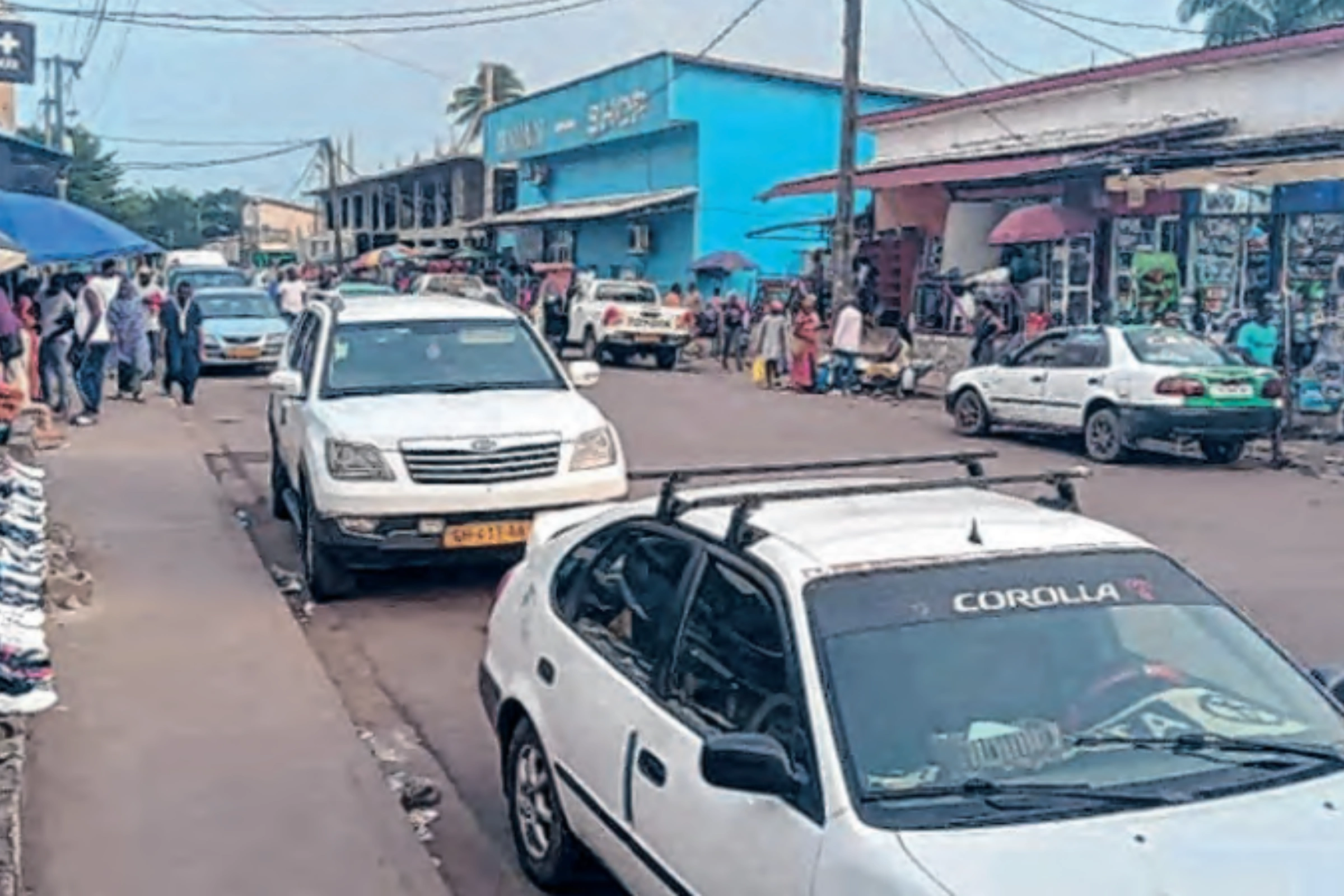 Un pan de la ville de Moanda, lieu du drame. 