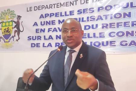 L’orateur lors de son allocution 