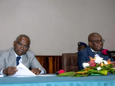 Adrien Nguema Mba, Ministre de l’Intérieur et François Ndong Obiang, ministre de la réforme