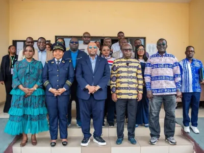 Adrien Nguema Mba, Ministre de l’Intérieur, de la Sécurité et de la Décentralisation en visite à port-gentil
