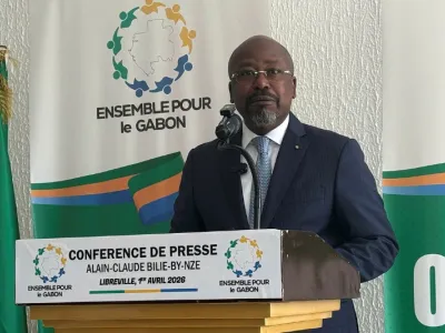 Alain Claude Bilie-By-Nzé, président du parti Ensemble pour le Gabon (EPG)