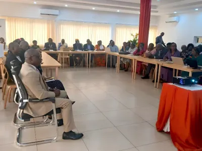Lors de l’ouverture de l’atelier hier