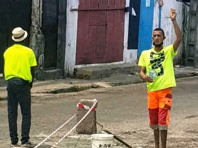 La bande à ‘‘Le Blanc’’ sur la route de Derrière le perchoir