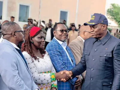 Brice Clotaire Oligui Nguema, président du Gabon en visite à Port-gentil