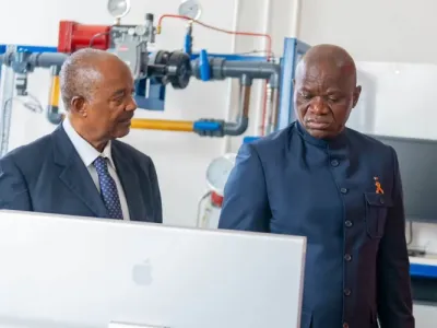 Brice Clotaire Oligui Nguema, président du Gabon lors de la visite de l’IPG.